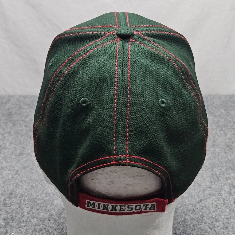 Minnesota Wild Hat Green Red‎ Chevron Embroidered NHL Hockey Fan Gear Teamcore